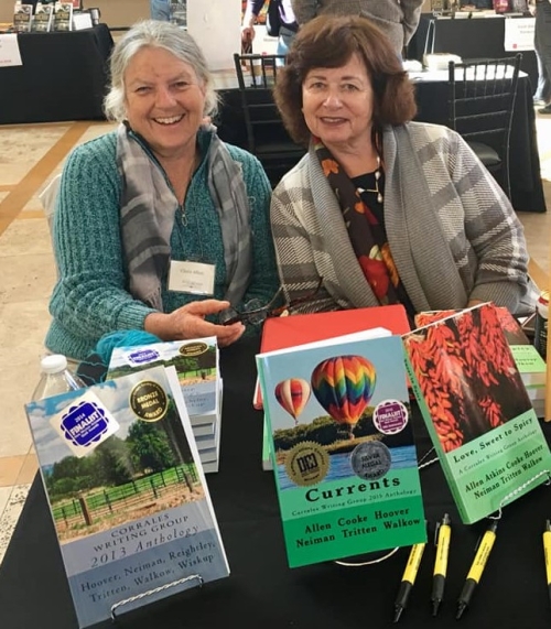 Authors Chris Allen and Patricia Walkow at a book fair